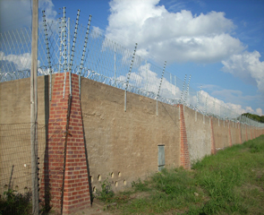 Security Electric Fence on a Wall